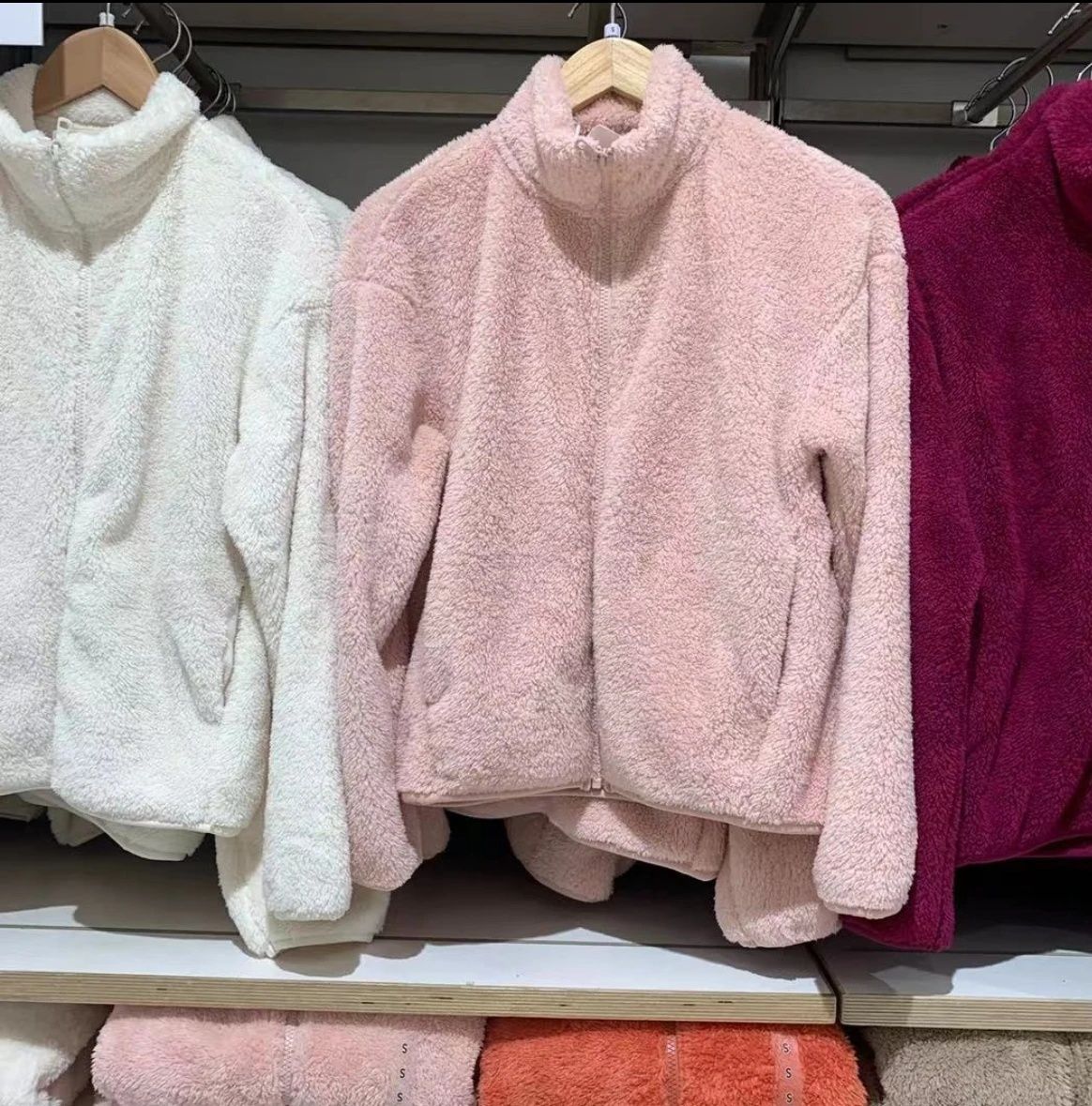 Autumn Winter Women's Long Velvet Fleece Zipper Sleeve Coat Warm Coral Fleece Jacket Full Length Outerwear Comfortable Coat