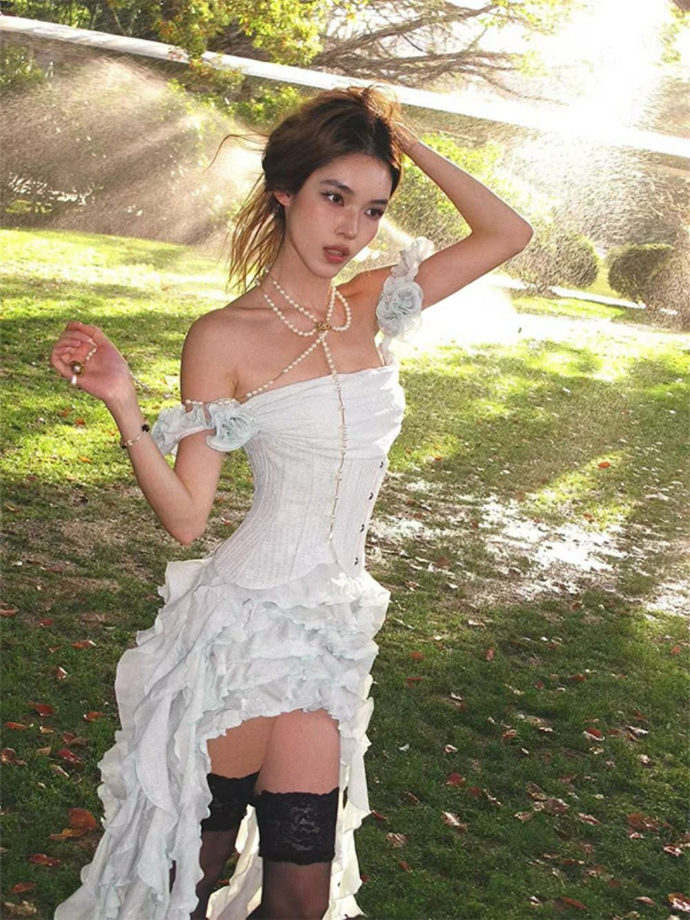 Bohemian Halter Dress 2025 Artisan Fringe Design Nihilism Aesthetic Asymmetrical Hem Womens Fashion Statement Piece