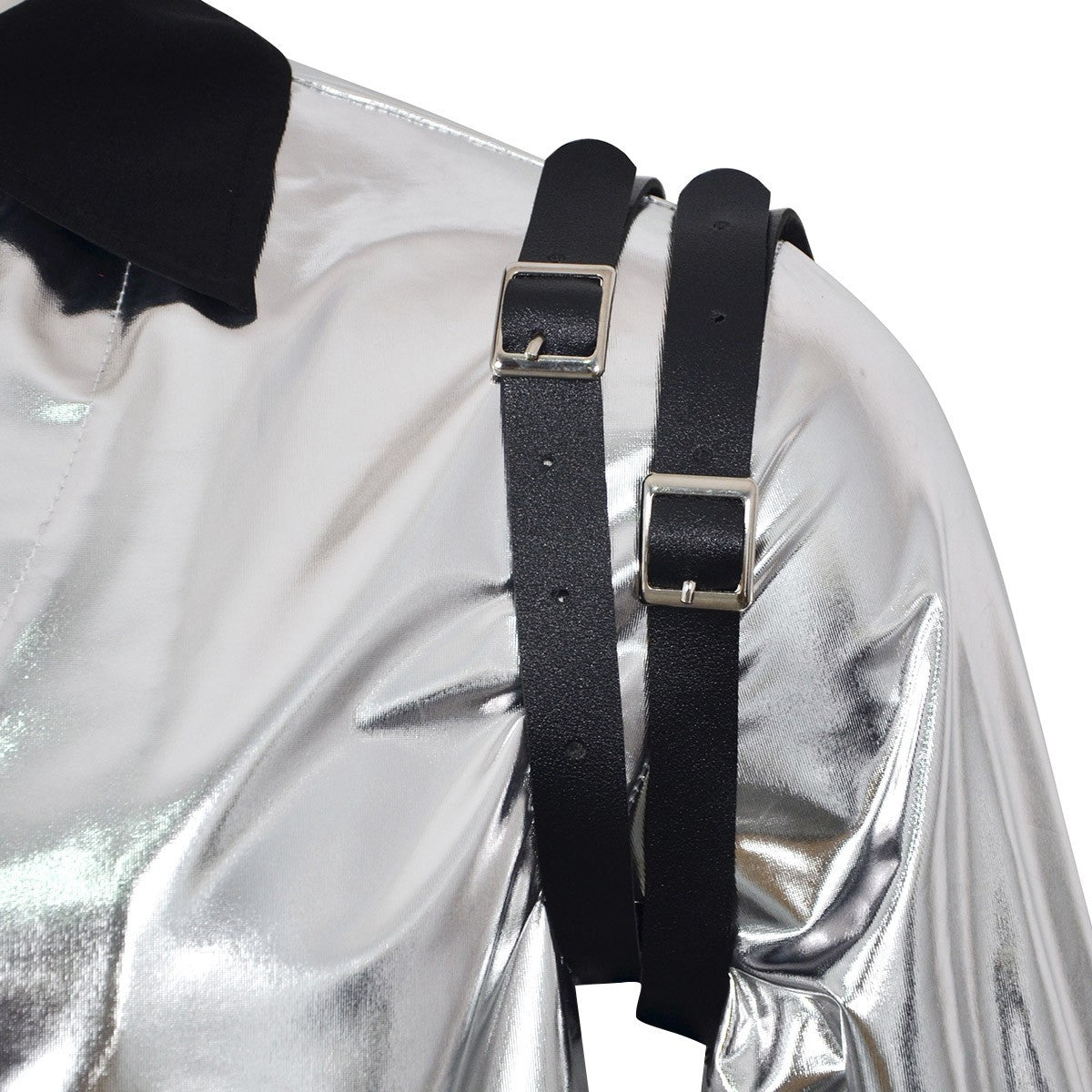 New In Stock: Michael Jackson Bad Era Silver Jumpsuit. Retro Rock Star Stage Performance Bodysuit & Top