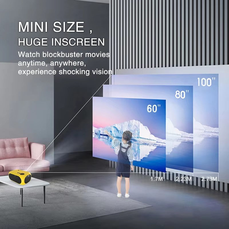 MINI Projetor M24 POTENTE 480*320P Suporte 1080P Full HD USB Compartilhamento de Tela de Celular Home Theater Vídeo Projetores Móveis Portáteis