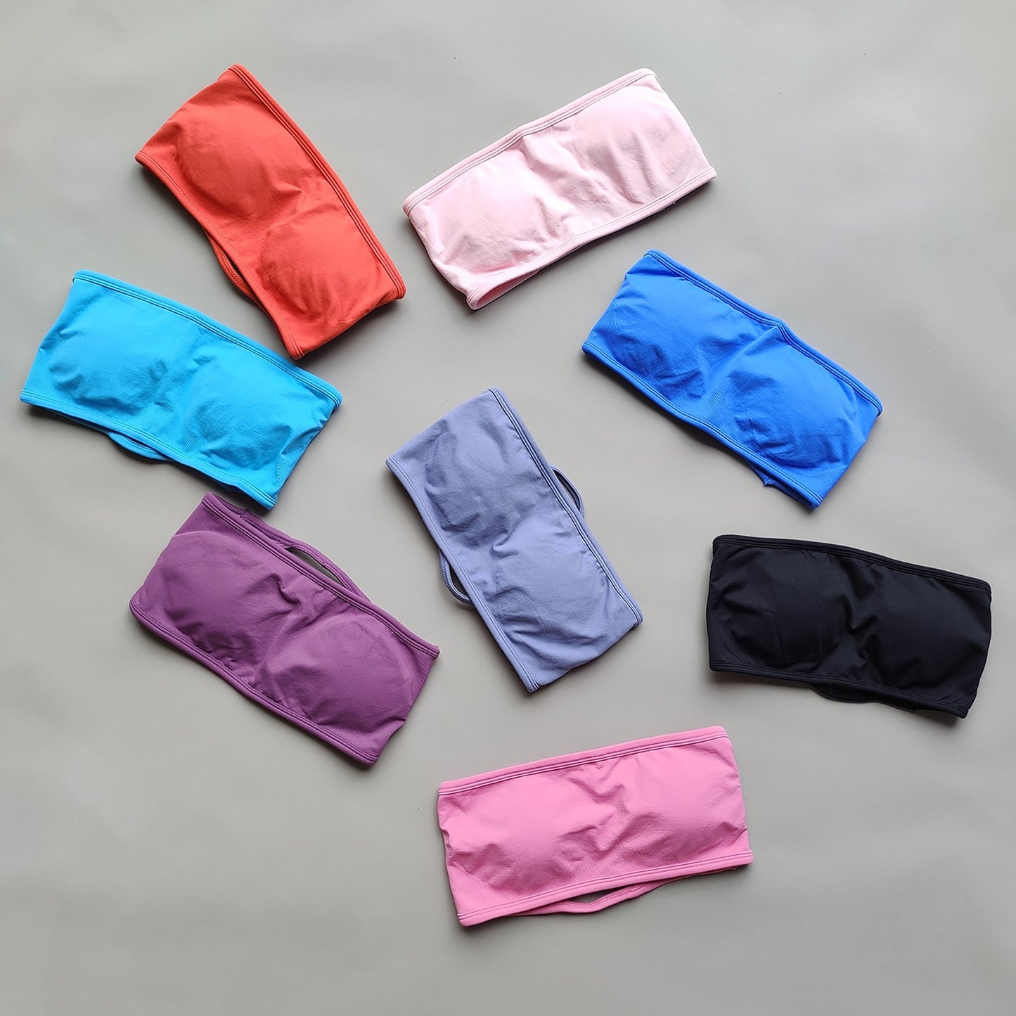 ARFTE Backless Bandeau Sports Bra Gym Women Top Crop Tube Seamless Bras Yoga Tops  Workout Sportswear Push-up Fitness Gym Bra