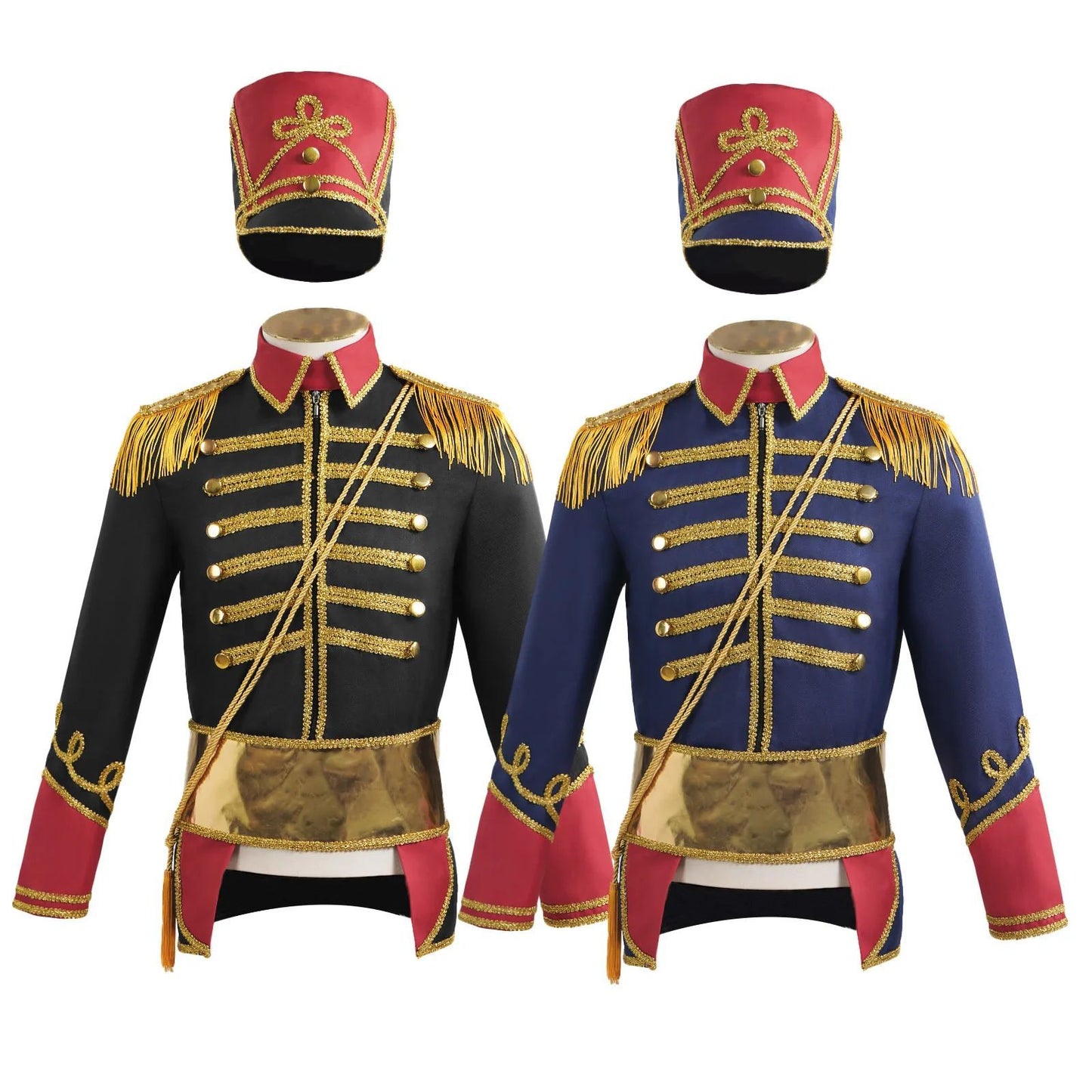Medieval Royal Military Cosplay Uniform Coat Colonial Tuxedo Halloween Masquerade Court Jacket Adult Men Nutcracker Costumes