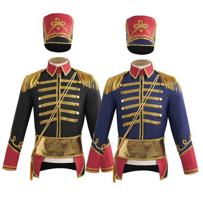 Medieval Royal Military Cosplay Uniform Coat Colonial Tuxedo Halloween Masquerade Court Jacket Adult Men Nutcracker Costumes