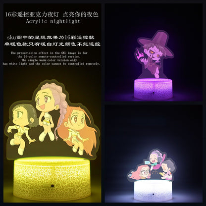KPop K-POP Demon Hunters Kawaii Zoe Rumi Mira Saja Boys Superstar Monochrome Light Remote Control 16 Color Light Night Light