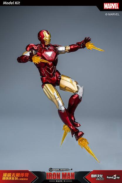 Fondjoy The Avengers Iron Man MK6 Joints Moveable Action Figures Toy 15cm ABS Material Model Toy Boy Birthday Gifts Hoilday Gift