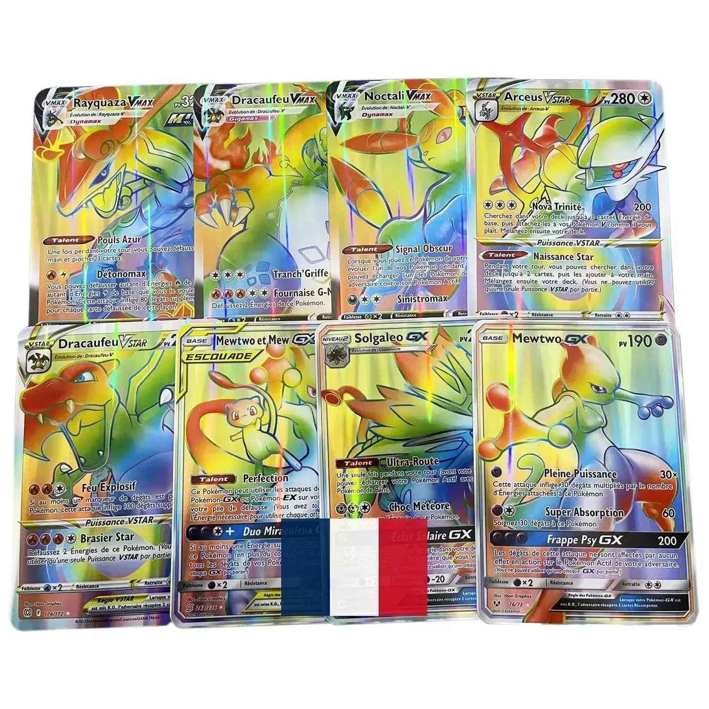 Pokemon 21*15cm Cartas Grandes Arco-Íris Pacote Vstar Letras Gigantes Jumbo Espanhol Alemão Francês Vmax GX Arceus Charizard Carta Rara