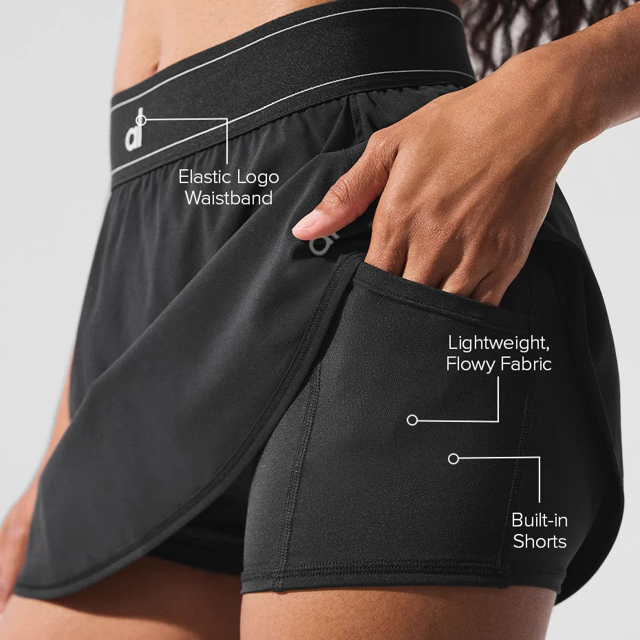 A* Yoga High-end Moisture Wicking Water-cooled Tennis Skirt Women's Quick-drying Breathable Double-layer Sports Pants Skirt