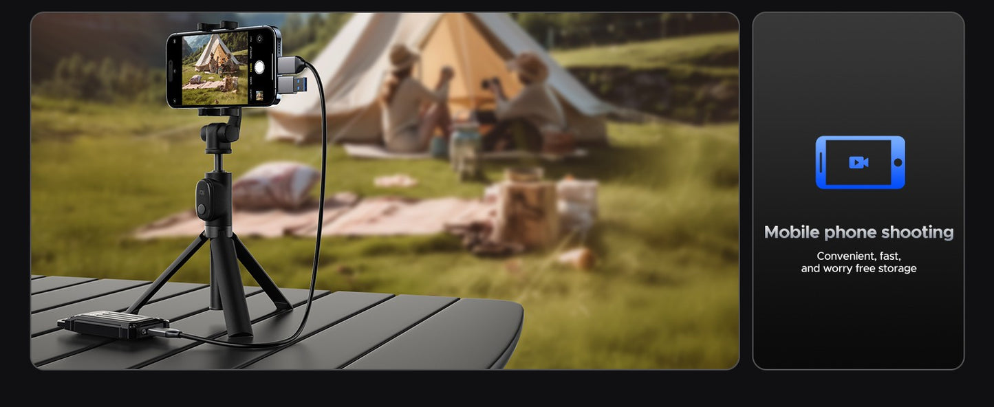 ORICO Portable SSD Up to 2000 MB/s USB 3.2 Gen 2 x 2 External Solid State Drive Water and Dust Resistance for Outdoors Zinc Allo