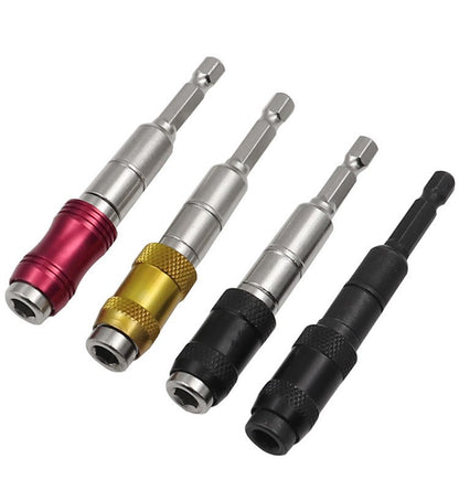 Haste de extensão de broca de troca rápida com anel magnético hexagonal de 1/4 de polegada para pontas de chave de fenda e ferramentas manuais
