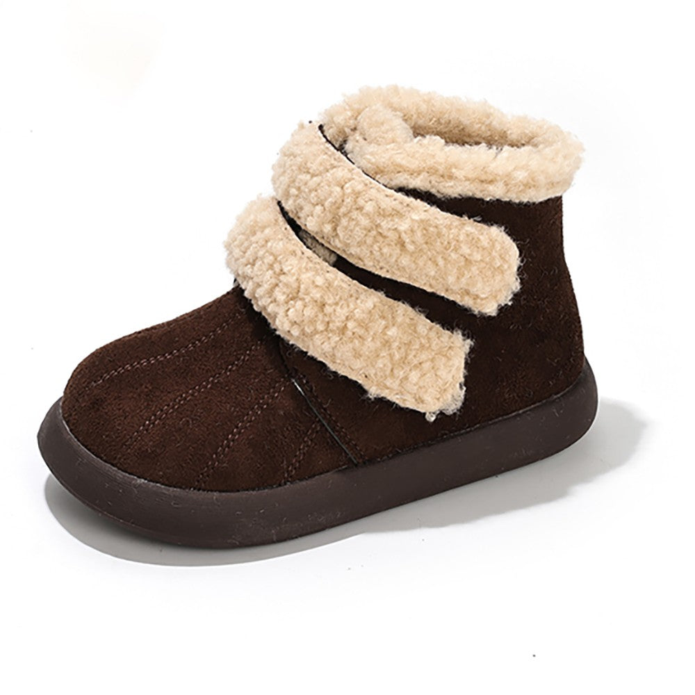 Thick Warm Plush Boots For Children 2025 New Designers Teenager Kid's Padded Boots Outdoor Hiking Boy's Girl's Snow Boots