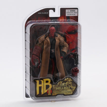 Mezco - Hellboy - 2004 "Hellboy" Casaco Variante Boneco Modelo Colecionável Figura de Ação Brinquedo