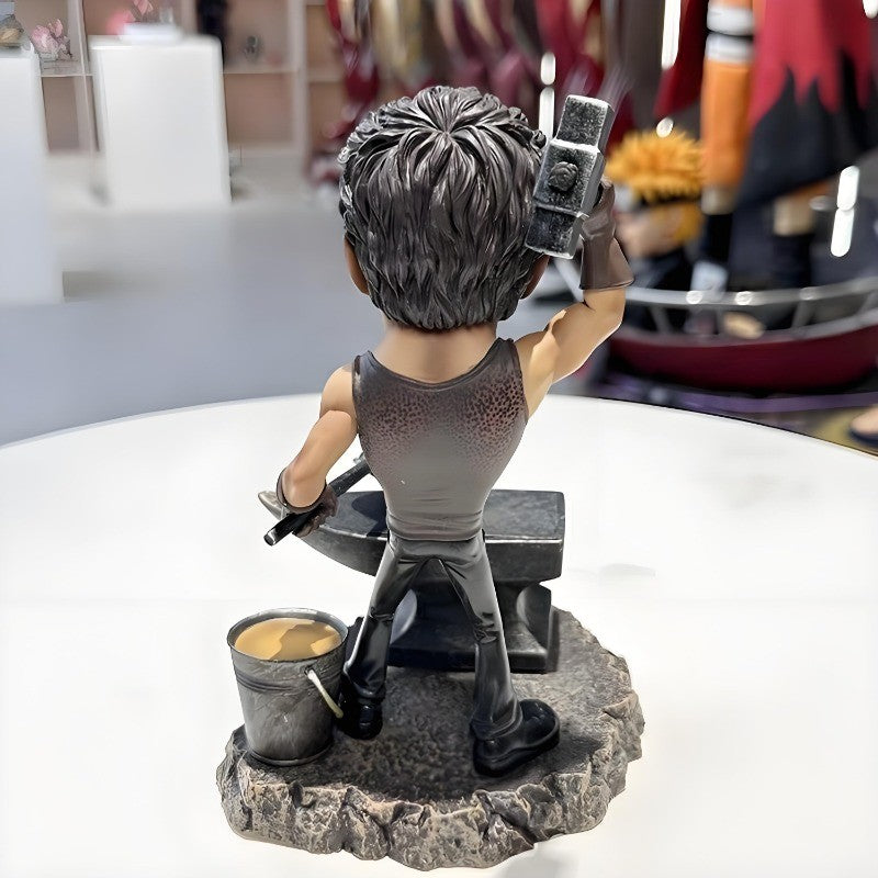 20cm/7.8in Anime Os Vingadores Boneco Q versão Homem de Ferro de forja de ferro Figuras de Ação Estátua de Pvc Coleção Modelo Brinquedos Presentes