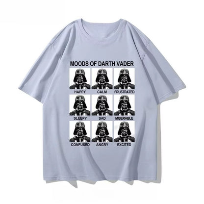 Planet Cotton T-Shirt Darth Vader Force Lightsaber Short Sleeve Casual Half Sleeve Sports Popular Short Sleeve Wars Popular Top