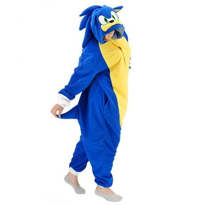 Women Men Cute Sonic Anime Cosplay Costumes Animal Kigurumi Cartoon Onesies Pajamas Jumpsuits For Christmas Halloween Party