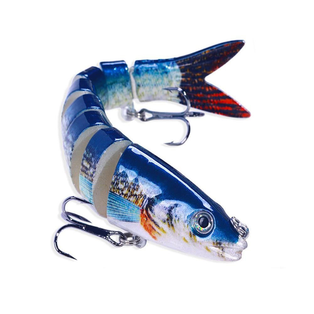 Iscas Artificiais Articuladas Wobblers para Pesca de Lúcio 13,4cm, Seções Múltiplas, Isca Rígida Artificial para Trolling, Ferramentas de Pesca de Carpa e Lúcio
