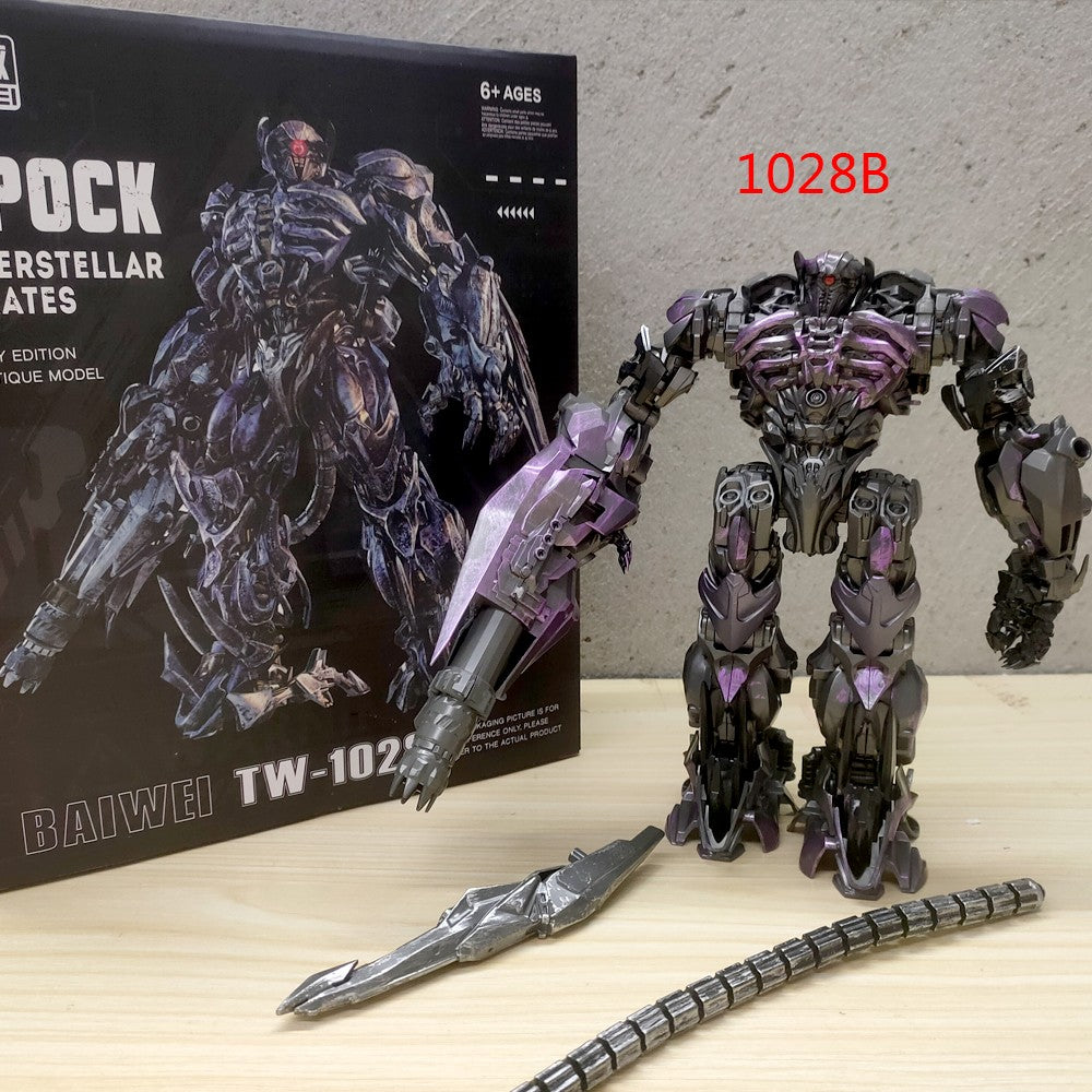 Baiwei Shockwave TW1028 Transformation Toys Sentinel Prime TW1024 Modelo Ironhide TW1026 Robô Bumblebee TW1025 Boneco TW1030