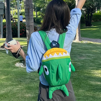 Cartoon Shark Backpack for Children Cute Aged 12-14 Boys And Girls School Bag with Fun Design