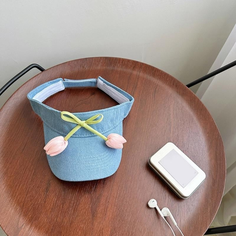 Women Casual Summer Sun Hat Adjustable and Breathable Hollow Top Outdoor Caps