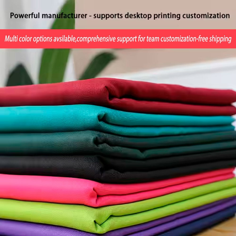 Custom Printed Polyester Fabric Tablecloth 4ft 6ft 8ft Table Waterproof Family Wedding Dining Party with Customizable Logo
