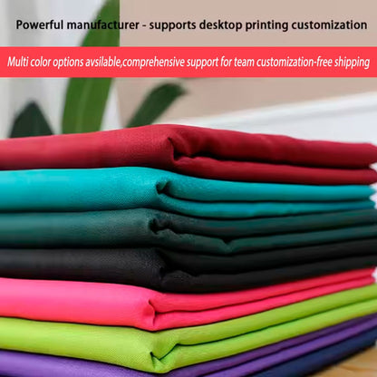 Custom Printed Polyester Fabric Tablecloth 4ft 6ft 8ft Table Waterproof Family Wedding Dining Party with Customizable Logo