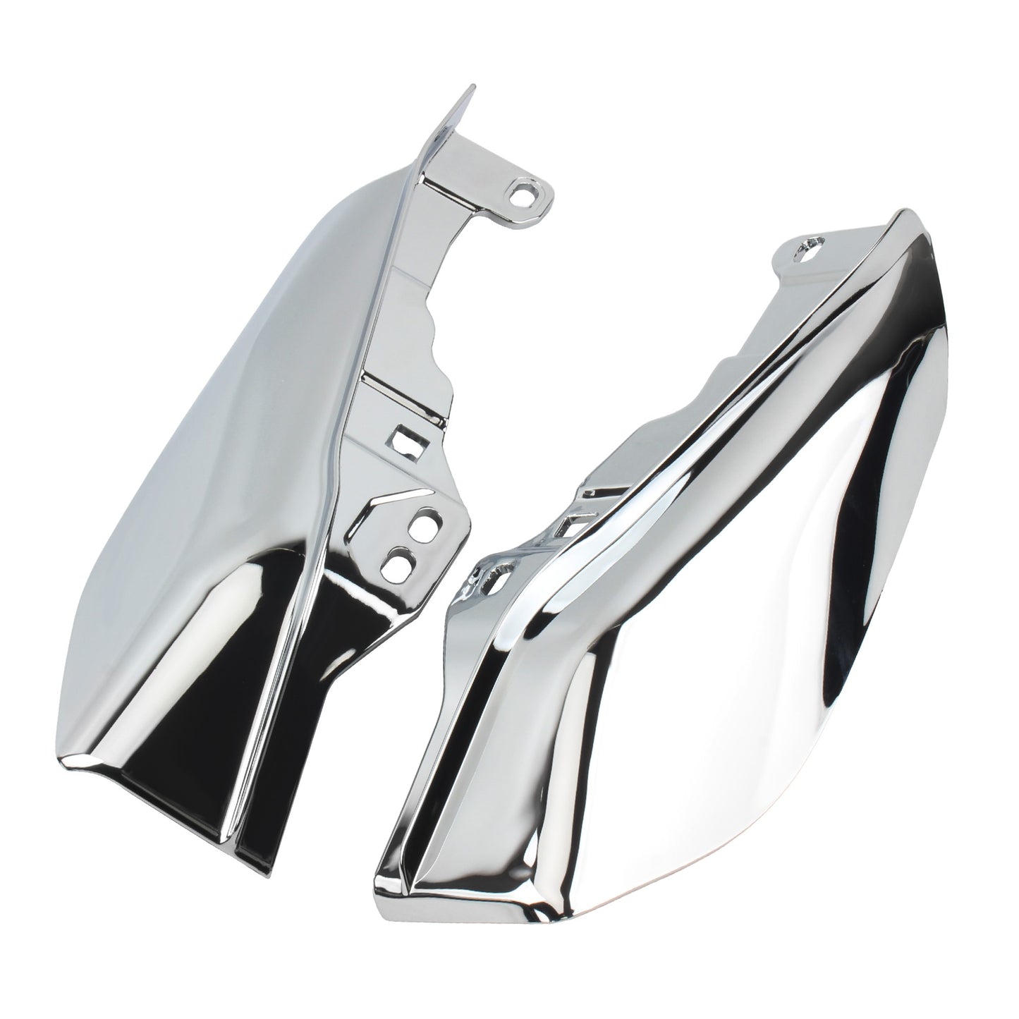 Defletor de ar do escudo térmico do quadro intermediário cromado preto da motocicleta para Harley Touring Street Electra Glide Road King 2001-2022
