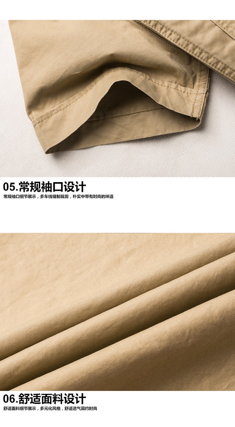 2025 New Men's Cargo Tactical Shirts 100% Cotton Short Sleeve Work Brand Military Shirt Chemise Plus size 5XL