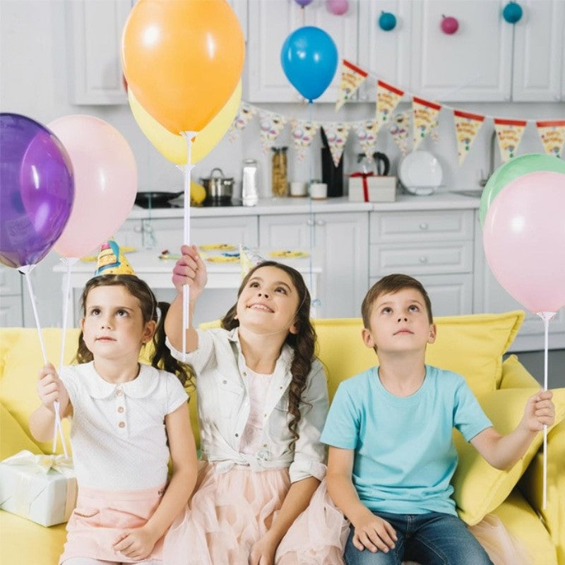 10/20Pcs Multipurpose Plastic Balloon Sticks With Cup White Balloon Holder Birthday Wedding Party Decorations Celebration Supply