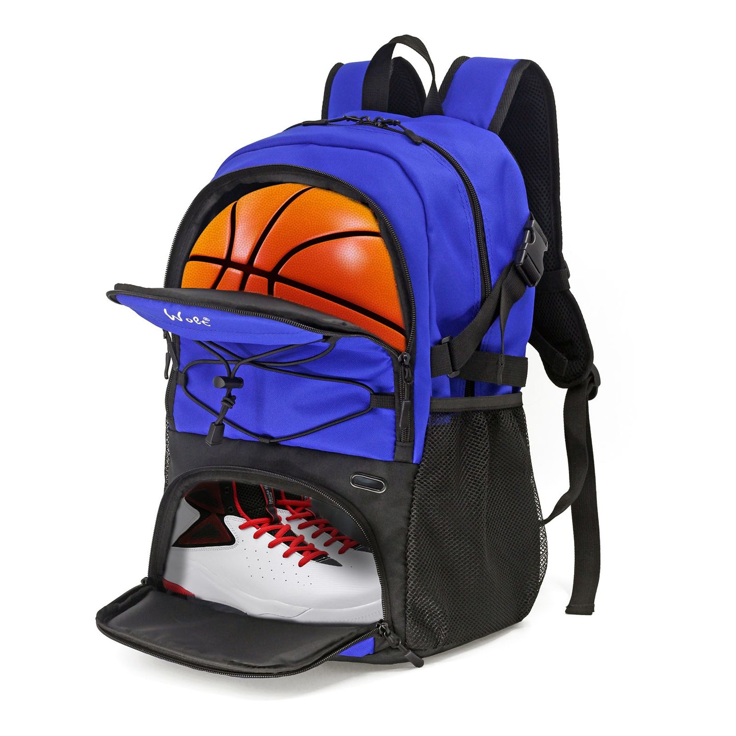 Wolt | Basketball Backpack Large Sports Bag with Separate Ball holder & Shoes compartment, Best for Basketball, Soccer, Voll