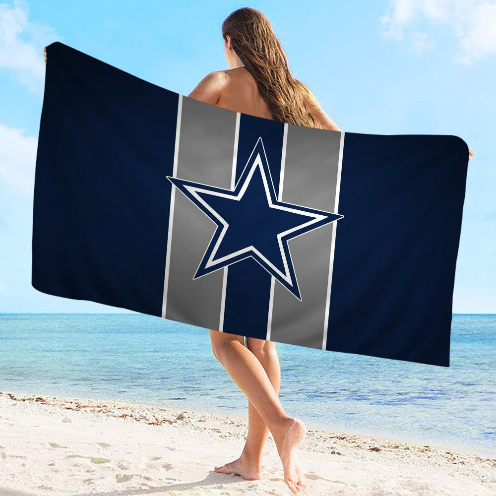 Dallas C-Cowboys Prayer Big Microfiber Beach Towels Quick Dry Towel Sand Beach Towels Pool Towel for Travel Swim Pool Yoga