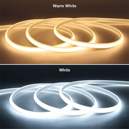 110V 220V Cob LED Tape Outdoor Waterproof Christmas Decor 5/10/20/30M Neon Led Strip with Switch Garden Lights For Kitchen Room