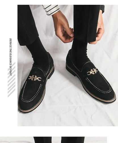Fashion Brand Men Suede Leather Shoes Comfortable Pointed Social Shoe Male Driving Shoes Luxury Flat Loafers Men zapatos hombre