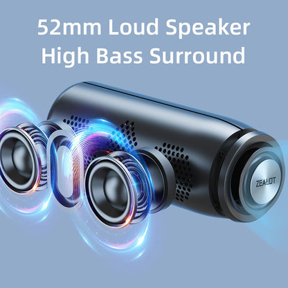 ZEALOT-S51 TWS Alto-falante Bluetooth Portátil Subwoofer de Graves Sem Fio Alto-falantes Externos À Prova D'água Caixa de Som Subwoof Suporte TF