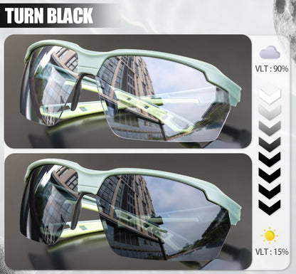SCVCN Outdoor Photochromic Sunglasses Bicycle Cycling Glasses Women Sports UV400 Mtb Driving Bike Glasses Men Tactical Goggles