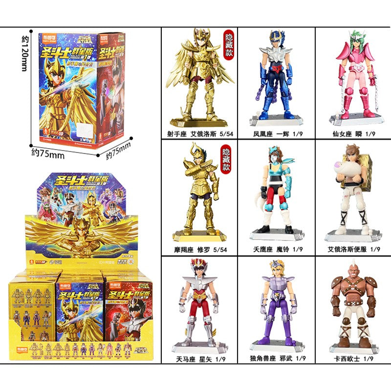 Blokees Gold Saint Action Figure Versão Galáxia 02 Libra Dohko Sagitário Saint Seiya Brinquedos de Montar Presente de Aniversário Infantil