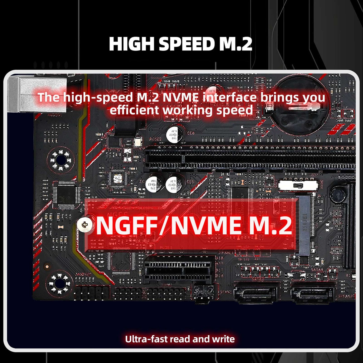 Kit Placa Mãe ZSUS X79 com Processador Intel LGA2011 Xeon E5 2630 V2 Memória RAM ECC DDR3 1*16GB Suporte Slot M.2 NVME