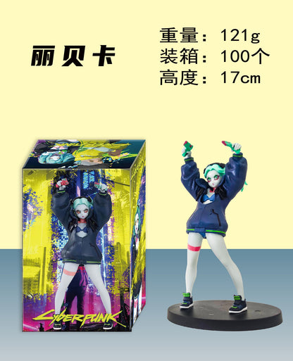 22CM Anime Game Cyberpunk: Edgerunners Lucy Figure Standing doll Anime Model Toys Gift Doll Collection Decoration PVC