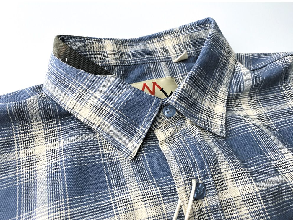 2025 Summer New American Retro Short Sleeve Lapel Plaid Cargo Shirt Men's Simple 100% Cotton Washed Single Pocket Casual Blouses