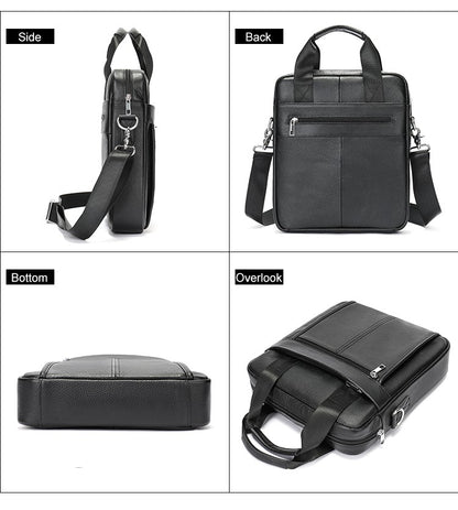 WESTAL Men's Shoulder Bags Genuine Leather Crossbody Messenger Bag For 13.3 Inch Laptop Briefcase Leather Man Handbags 8577