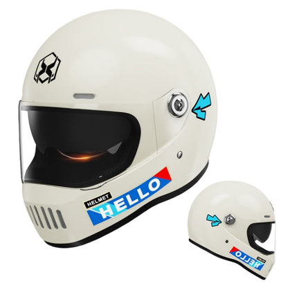 Electric Motorcycle Helmet Winter Warm HD Dual Mirror Anti-fog Retro Sun Protection Riding Full Helmet