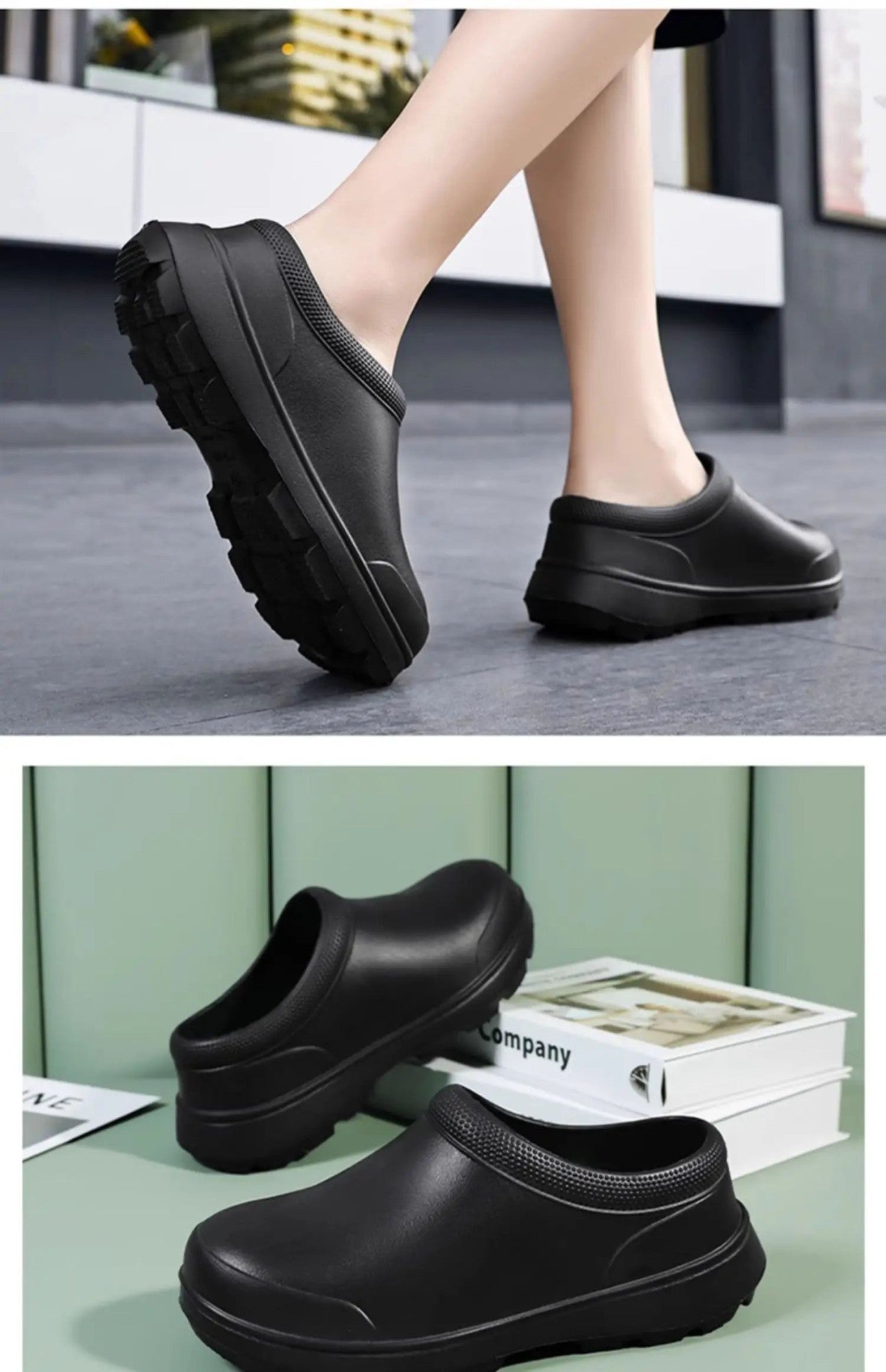 2025 New Style Men Women EVA Chef Shoes Non-slip Waterproof Oil-proof Shoes Comfortable Workers Slippers  Outdoor Fishing Shoes