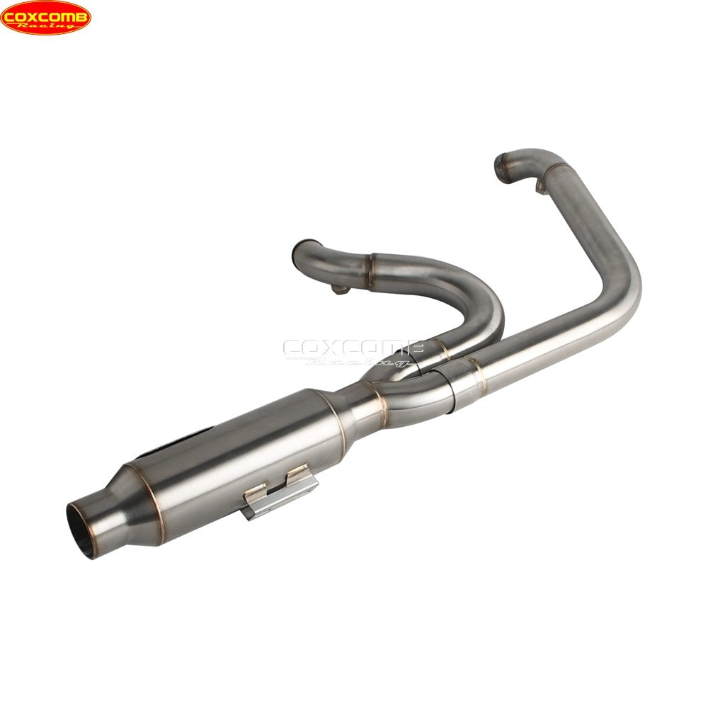 Slip On Exhaust Muffler System Motorcycle Complete Exhaust Pipe For Harley Dyna Street Bob FXDB FXDBB FXDBP FXDBI Limited FXDBC