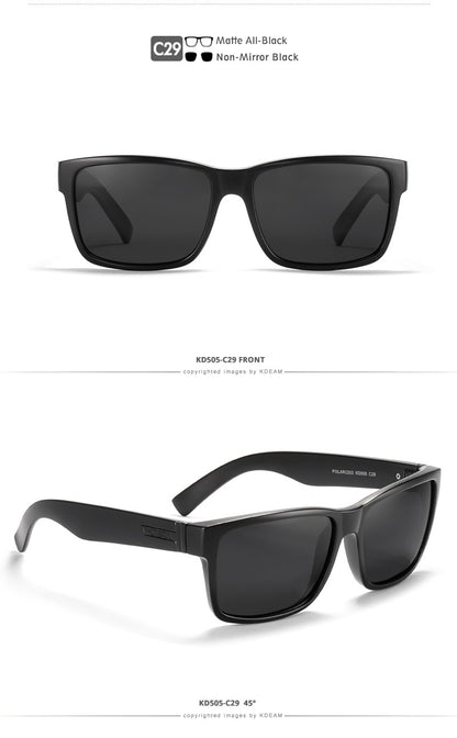 KDEAM Revamp Of Sport Men Sunglasses Polarized Shockingly Colors Sun Glasses Outdoor Driving Photochromic Sunglass With Box