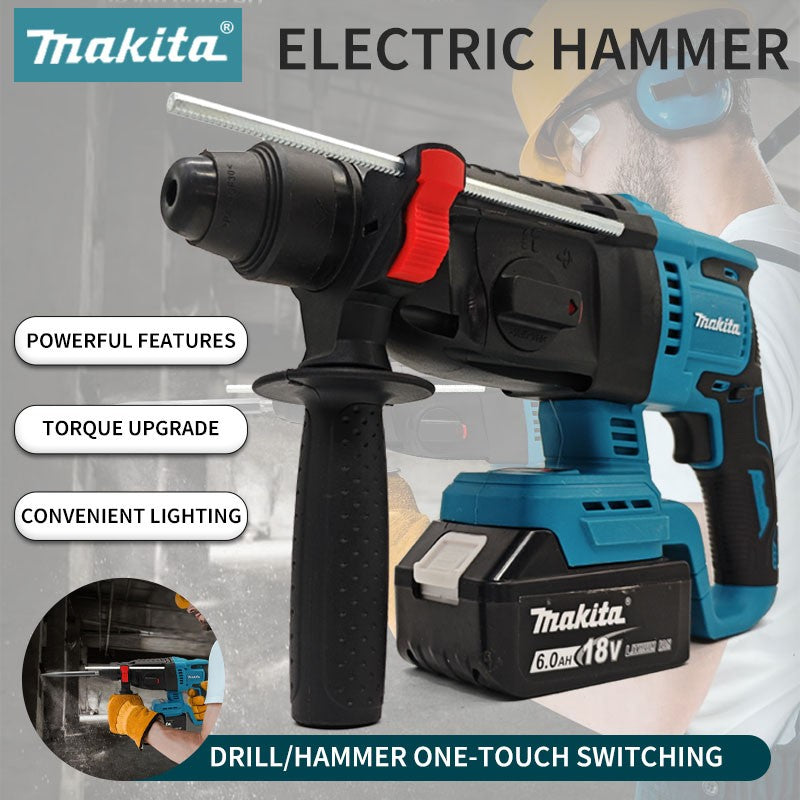 Makita 26MM Martelo Sem Escova Martelo Elétrico Sem Fio Bateria de Lítio 18V Furadeiras Sem Fio Makita Ferramentas Elétricas Originais 18V?