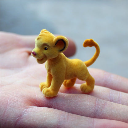 6 peças de 5cm de alta qualidade Disney O Rei Leão Simba flocagem simba coleção enfeites de figuras de ação