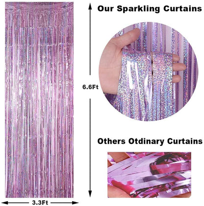 Gold Foil Curtain Fringe Pink For Backdrop Party Back Drop Photo Booth Wedding Graduations Birthday Christmas Event