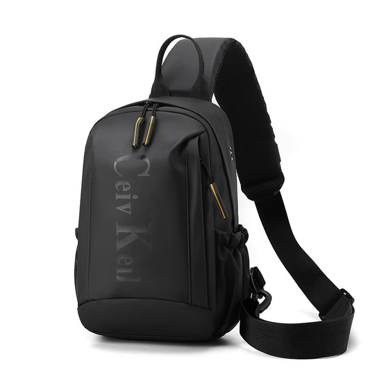 Men's Stylish Chest Pack Convertible Outdoor/Daily Messenger Bag Multi-Position Shoulder Strap  Waterproof Design