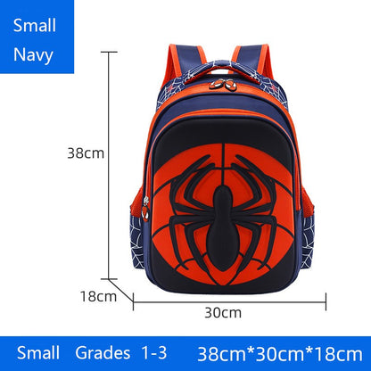 Bolsa Tiracolo Infantil Aranha 3D Tridimensional Desenho Animado, Estojo Escolar Menino Menina Adolescente, Mochila Infantil 2 Peças Impermeável