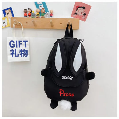 Bolsas de escola infantis de moda, mochilas portáteis de coelho, mochilas de viagem infantis, mochilas escolares fofas para meninos e meninas, bolsa de peito