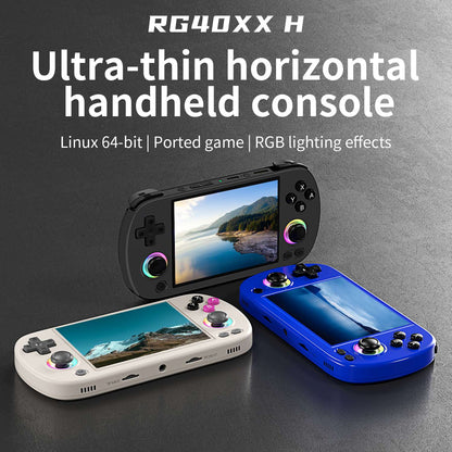 ANBERNIC RG40XX H Handheld Game Console 4'' Screen Linux System Joystick RGB Lighting Effect RG40XXH Video Player Trimui Console