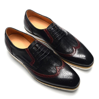 Handmade men shoes luxury brand high quality Genuine Leather dress shoes Man Fashion Formal Office Oxford Male Footwear Social